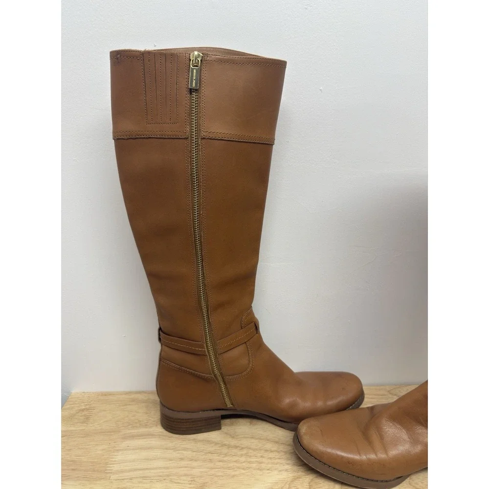 MICHAEL KORS Women's Stockard 10M‎ Cognac Brown Riding Equestrian Tall Boots #54